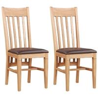 Clemence Richard Oak Dining Chair with Leather Seat (Pair) 015