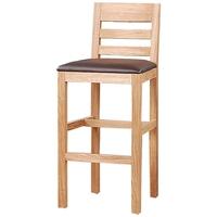 clemence richard oak bar stool with wooden seat