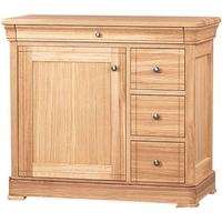 clemence richard moreno oak 3 drawer cd and dvd unit with wooden door  ...