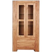 clemence richard massive oak 2 door display cabinet