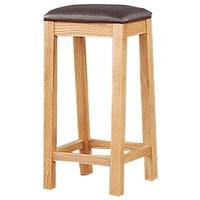 Clemence Richard Oak Stool with Wooden Seat