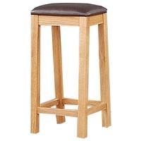 clemence richard oak stool with wooden seat