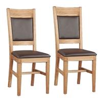 Clemence Richard Oak Straight Leg Dining Chair (Pair)