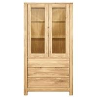 clemence richard lyon oak 2 door 3 drawers cupboard