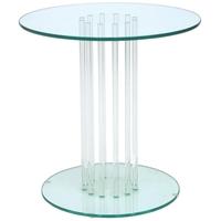 clearance greenapple pure glass round table 59576