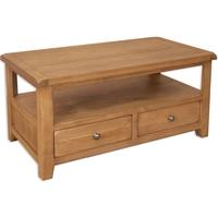 Clearance Perth Country Oak Coffee Table - 2 Drawer