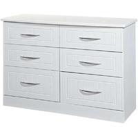 clearance san francisco bay white chest of drawer 6 drawer midi