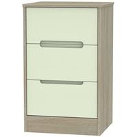 clearance monaco white with bardolino bedside cabinet 3 drawer locker