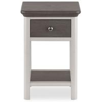 clearance bentley designs hampton soft grey and weathered oak bedside  ...