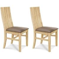 Clemence Richard Oak Dining Chair with Curved Back (Pair)