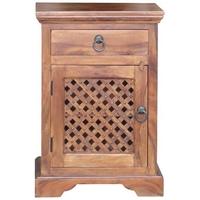 clearance jaipur furniture ganga latic jali bedside cabinet 1 door 1 d ...