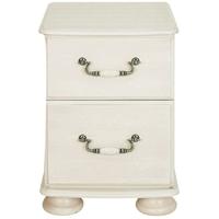 clearance kingstown signature washed cream bedside cabinet 2 drawer c4 ...