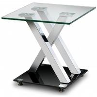 Clearance Julian Bowen X-Frame Lamp Table - Glass Top - C49971