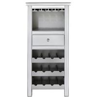 classic mirrored wine storage chest with champagne trim