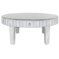 classic mirrored oval coffee table