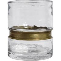 clear glass ring vase and t light holder set of 6