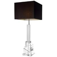 Clear Crystal Glass Table Lamp Modena