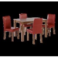 clinton medium dining set brown