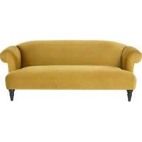 Claudia 3 Seater Sofa, Antique Gold Velvet