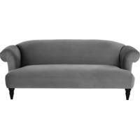 claudia 3 seater sofa pewter grey velvet