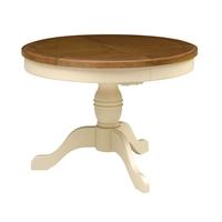 clermont shabby chic ext 110 150cm round dining table