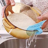 Clip-on Design Colanders Smiling Face Kitchen Strainers Drainer (Random Color)