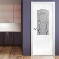 Classic Grained Pvc Door - Queen Anne Glass