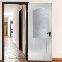 Classic Glazed Grained Pvc Door - Toughened Safety Glass