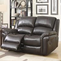 Claton Recliner 2 Seater Sofa In Brown Faux Leather