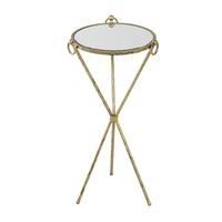 Claudia Glass Accent Table Round In Clear With Metal Frame