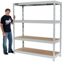 clarke clarke csr435060lg heavy duty boltless shelving grey