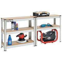 clarke clarke 5 shelf galvanised rolled edge shelving unit 150kg csr51 ...