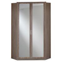 click 2 door mirrored corner wardrobe