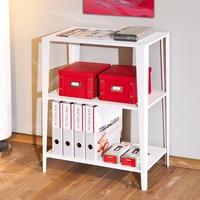 Cleo Office White Metal Shelf Unit