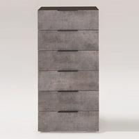 clovis 6 drawers chests in lave carcase with concrete fronts