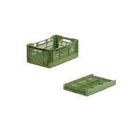 CLEVER FRESH FOLDING CRATE 600X400X240MM WITH VENTILATED SIDES AND REINFORCED BASE