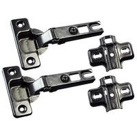 Clip on Concealed Door Hinge 165 degree + Fixing Screws Bzp Steel 2 Pair