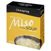 clearspring organic white miso instant soup with tofu 4 per pack 40g p ...