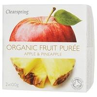 clearspring organic apple pineapple puree 2x100g pack of 6
