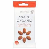 Clearspring Organic Tamari Roasted Almonds (30g) - Pack of 6