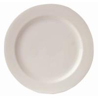 Classic White Rimmed Plate - Wide Rim. Dimensions: 260mm (10.25\