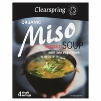 Clearspring Organic Miso Instant Soup & Sea Vegetable (4 per pack - 40g) - Pack of 2