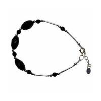 Classic Black Stone & Silver Bracelet