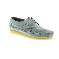 Clarks Mens Originals Weaver Suede Shoes In Blue/Grey Standard Fit Size 11