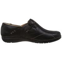 clarks un loop womens mocassins black black leather 3 uk 355 eu