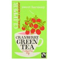 clipper green tea cranberry 20 bags pack of 6