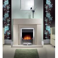 clifton limestone fireplace package with electric fire