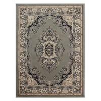 classic silver grey traditional rug element 160x220