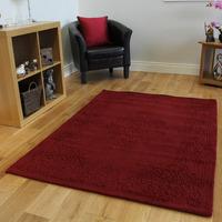 Classic Red Handcarved Wool Rug - Fauna - 120x170cm(3ft11\