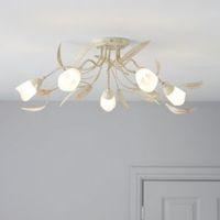 Cloe Alabaster 5 Lamp Ceiling Light